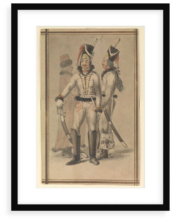 Figures in Russian (?) military uniform by Gabriel Bray