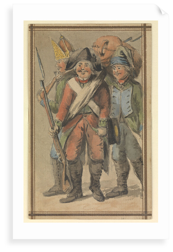 Three soldiers in uniform by Gabriel Bray