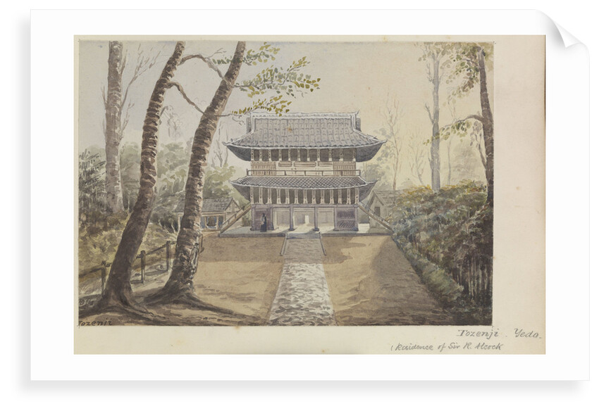 'Tozenji, Yedo. (Residence of Sir R. Alcock)' [Tokyo, Japan] by James Henry Butt