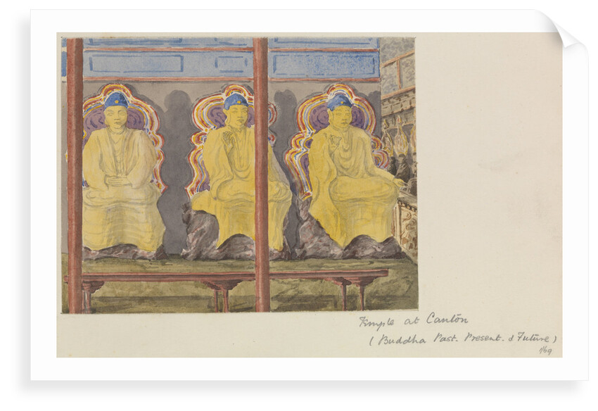 'Temple at Canton displaying Buddha (past, present and future)' [Guangzhou, China] by James Henry Butt