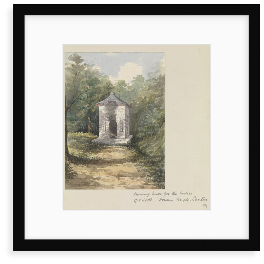 'Burning house for the bodies of Priests, Honam Temple, Canton' [Guangzhou, China] by James Henry Butt