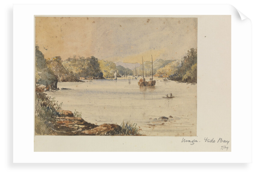 'Uraga, Yedo Bay' [Tokyo Bay, Japan] by James Henry Butt