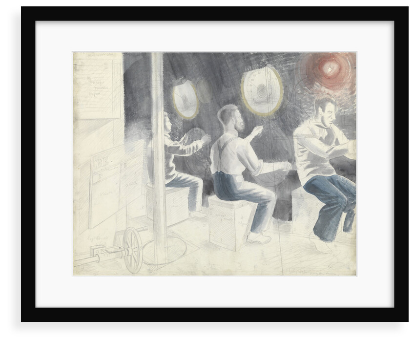 Submarine Series: Diving Controls whilst Submerged by Eric Ravilious