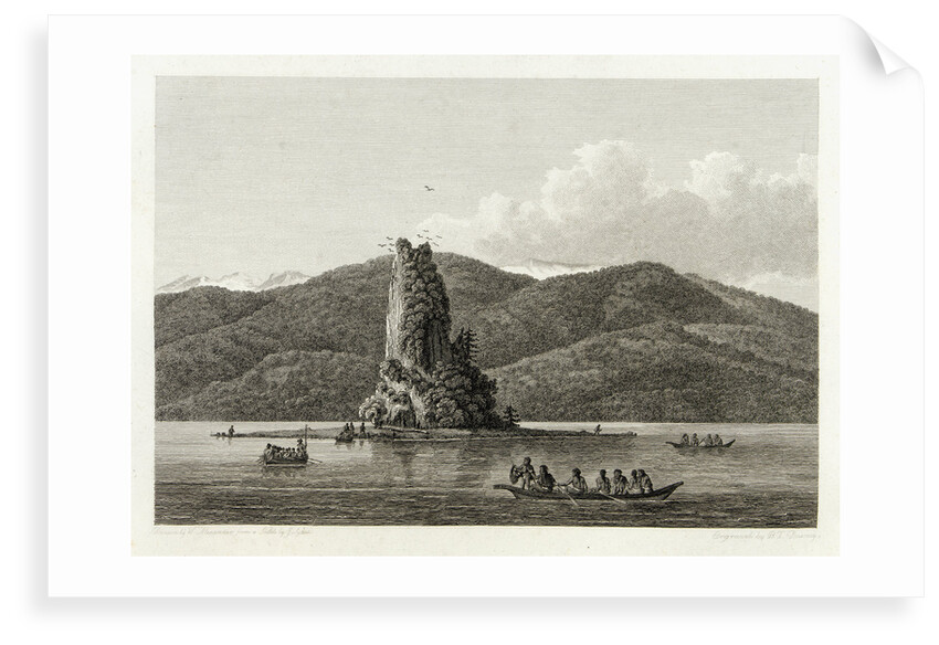 Possibly Cook exploring a small island with natives looking on by William Alexander