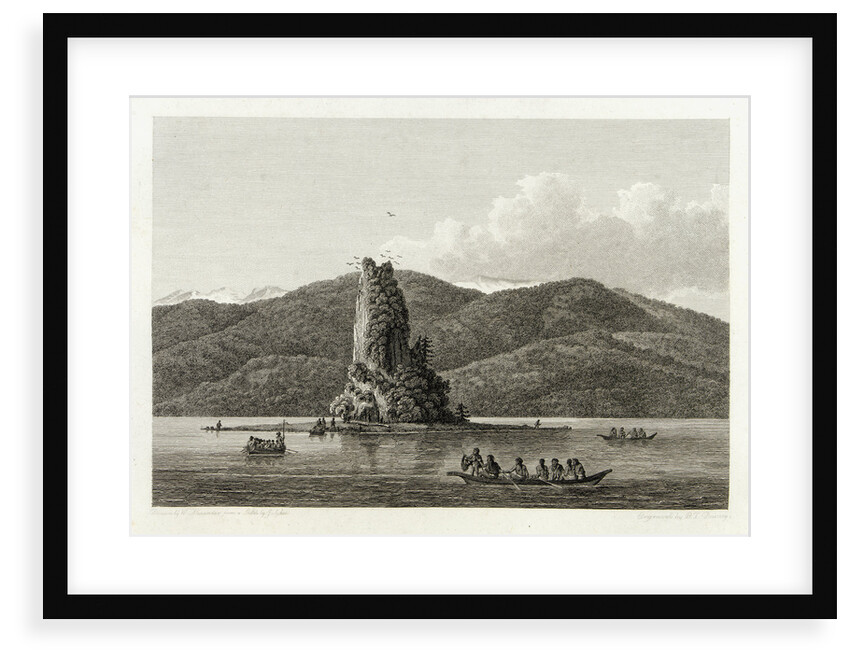 Possibly Cook exploring a small island with natives looking on by William Alexander