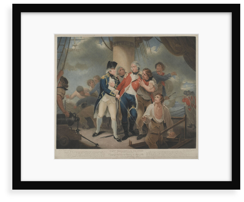 Capt. Trollope in the 'Glatton', of 54 Carronades Engaging a French Squadron of 8 Ships of war carrying 230 guns by James Daniell