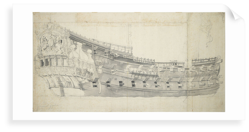 Portrait of the 'Plymouth' by Willem van de Velde the Elder