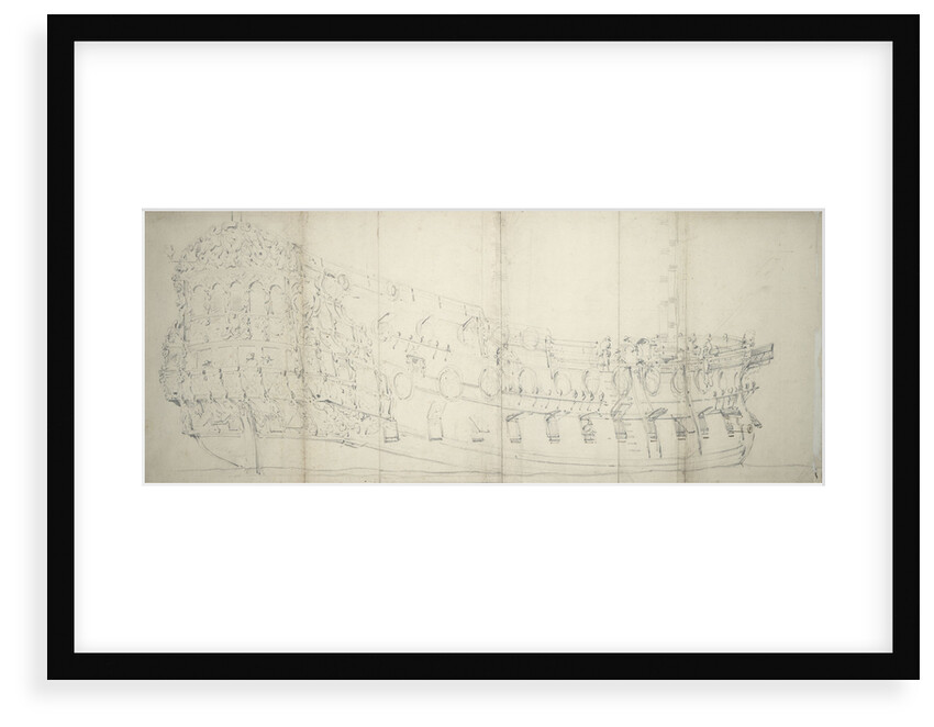 Portrait of an English third-rate ship by Willem Van de Velde the Younger