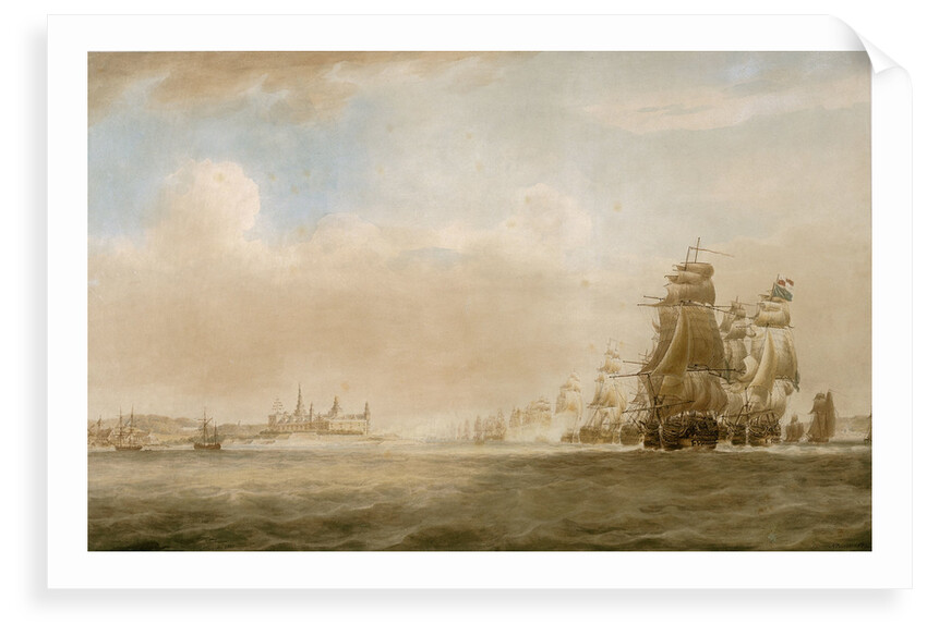 The British fleet off Kronborg Castle, Elsinore, 28 March 1801 [before the Battle of Copenhagen] by Nicholas Pocock