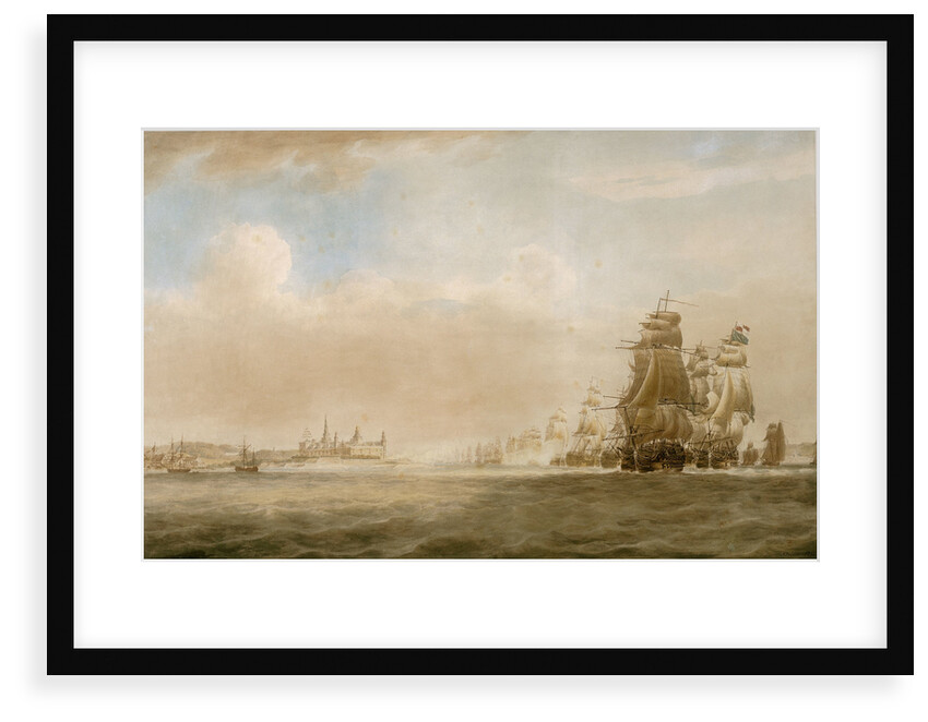 The British fleet off Kronborg Castle, Elsinore, 28 March 1801 [before the Battle of Copenhagen] by Nicholas Pocock