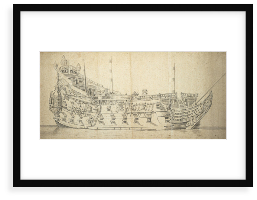 Portrait of the 'Tre Foldighed' by Willem van de Velde the Elder