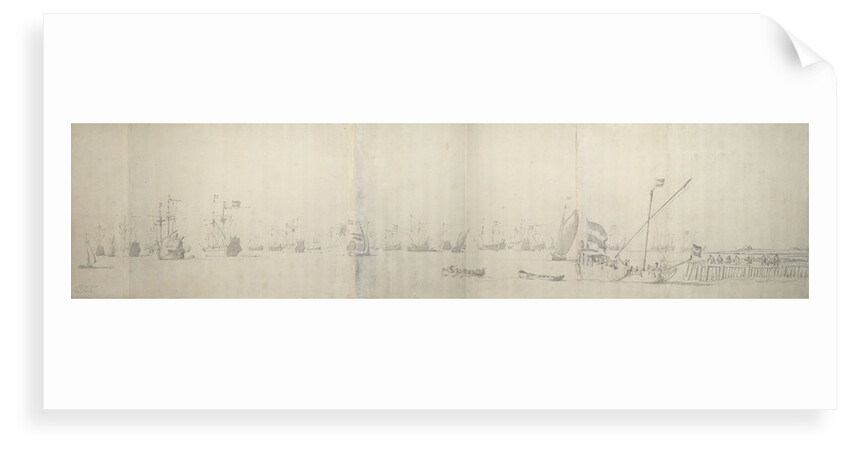 The Dutch fleet lying near Hellevoetsluis, Autumn 1664 by Willem van de Velde the Elder