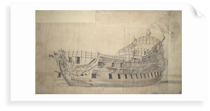 Portrait of the 'Lennox', 70 guns, built at Deptford in 1678 and rebuilt in 1701 by Willem van de Velde the Elder
