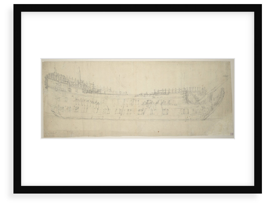 Portrait of the 'Swiftsure', 64 guns, built in 1621 and rebuilt in 1653 by Willem van de Velde the Elder