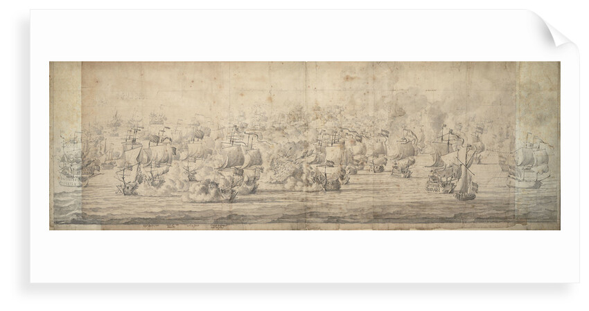 The Battle of Lowestoft, 3-13 June 1665 by Willem van de Velde the Elder