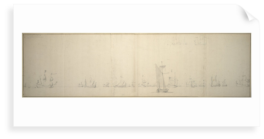 Van de Velde joining the Dutch Fleet, 27 August-6 September 1664 by Willem van de Velde the Elder