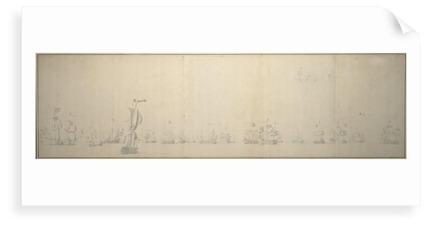 Van de Velde joining the Dutch Fleet, 27 August-6 September 1664 by Willem van de Velde the Elder