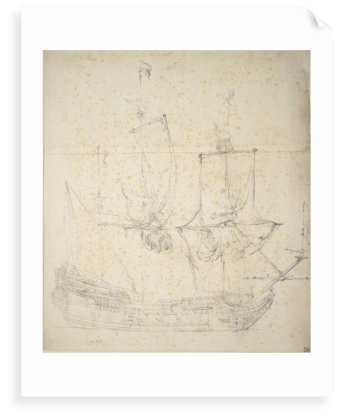 Portrait of a Dutch frigate by Willem van de Velde the Elder