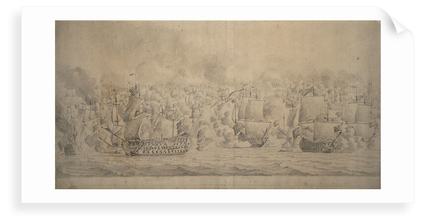 The Battle of the Texel (Kijkduin), 11-21 August 1673 by Willem van de Velde the Elder