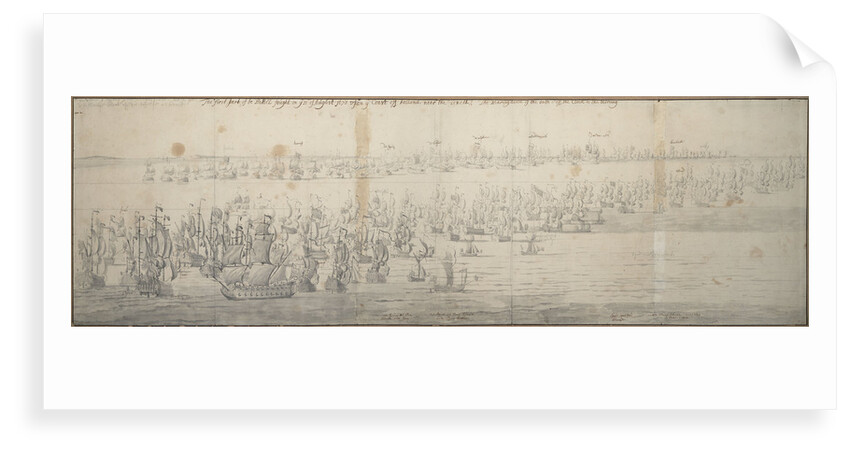 The Battle of the Texel (Kijkduin), 11[OS]/21 August 1673; first part by Willem van de Velde the Elder