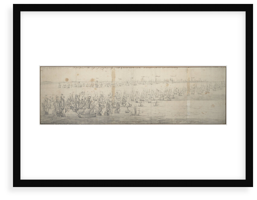 The Battle of the Texel (Kijkduin), 11[OS]/21 August 1673; first part by Willem van de Velde the Elder
