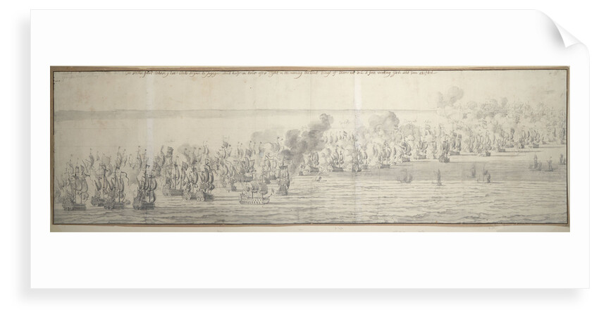The Battle of the Texel (Kijkduin), 21 August 1673; second part by Willem van de Velde the Elder
