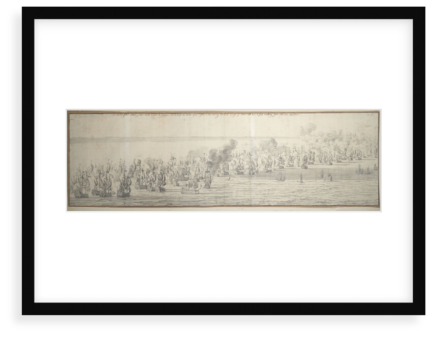 The Battle of the Texel (Kijkduin), 21 August 1673; second part by Willem van de Velde the Elder