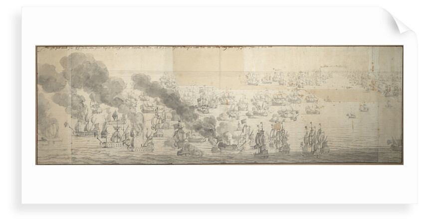 The Battle of the Texel (Kijkduin), 11/21 August 1673, sixth part by Willem van de Velde the Elder
