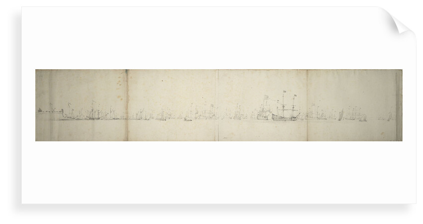 The Dutch fleet off Flushing, August/September 1666 by Willem Van de Velde the Younger