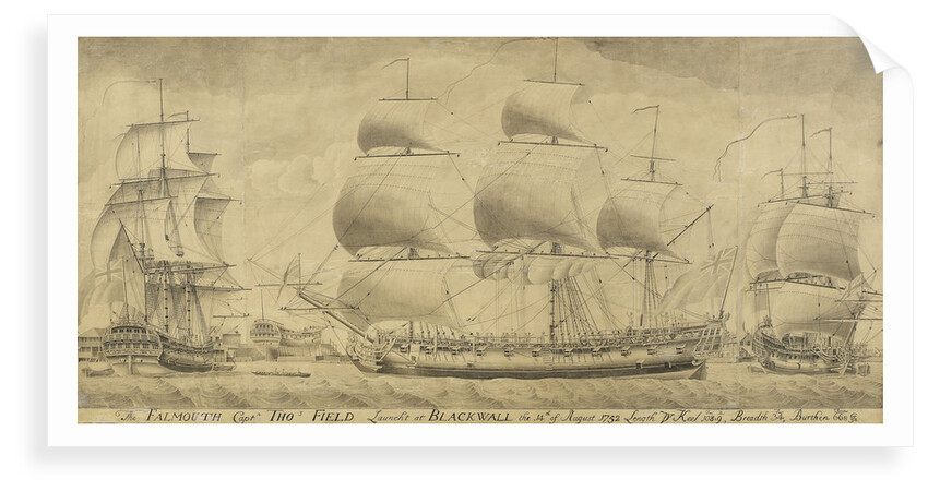 Launch of the 'Falmouth', 1752 by unknown