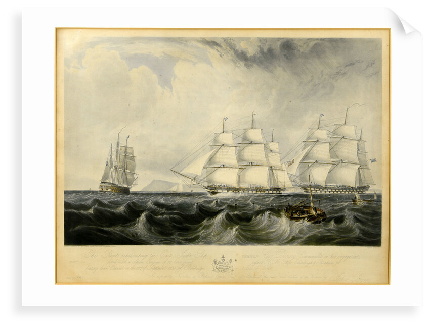 East India ship 'Vernon' by W.O. Geller