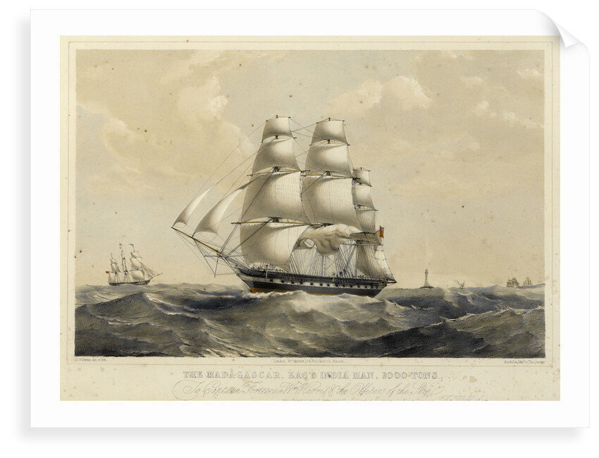 The East Indiaman 'Madagascar' by Thomas Goldsworth Dutton