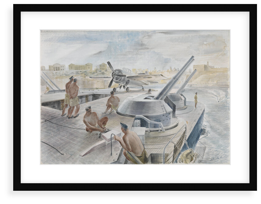'Illustrious' returns to the Grand Harbour, Malta by Leslie Cole