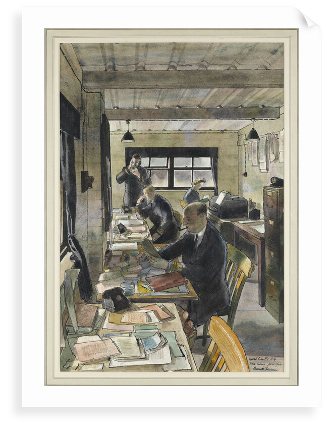 Naval C-in-C's HQ Press Liaison, June 1944 by Barnett Freedman