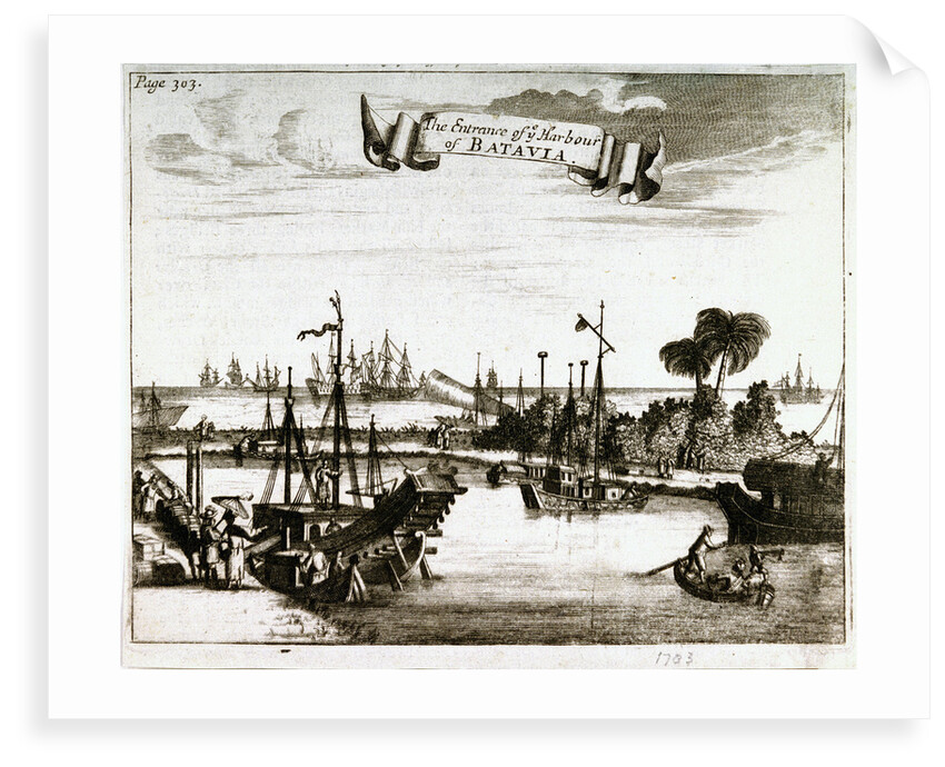 The Entrance of ye Harbour of Batavia' by unknown