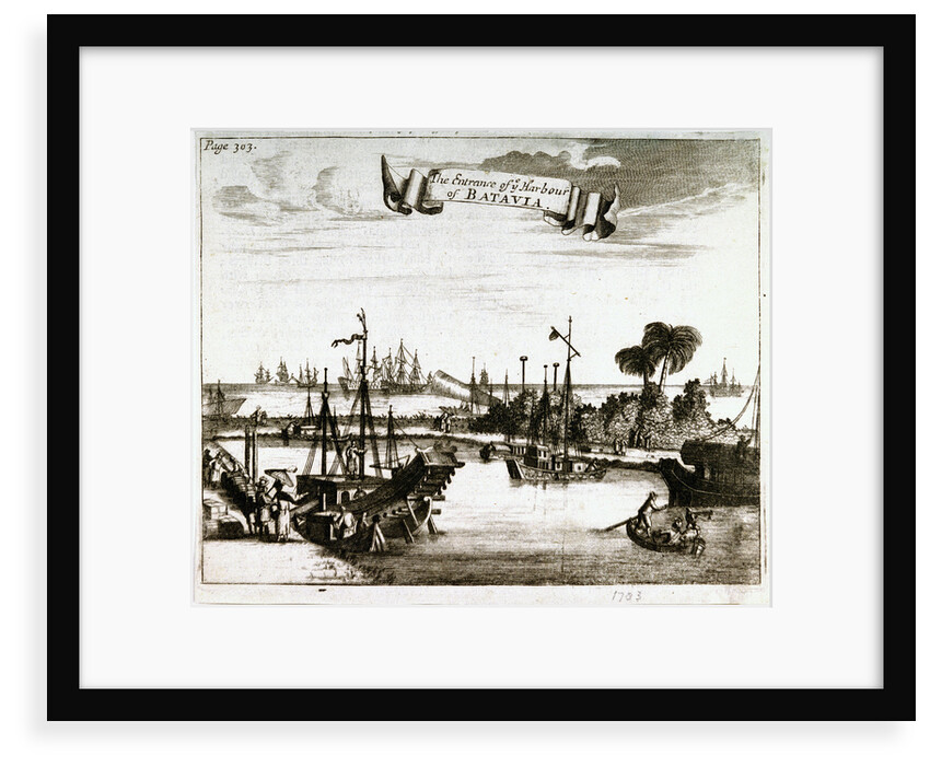 The Entrance of ye Harbour of Batavia' by unknown