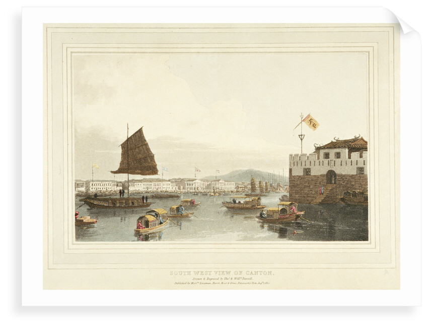 South west view of Canton by Thomas Daniell
