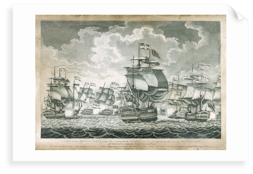 View of the British Fleet under the command of Admiral Duncan by John Fairburn