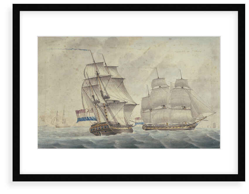 Two Dutch frigates by unknown