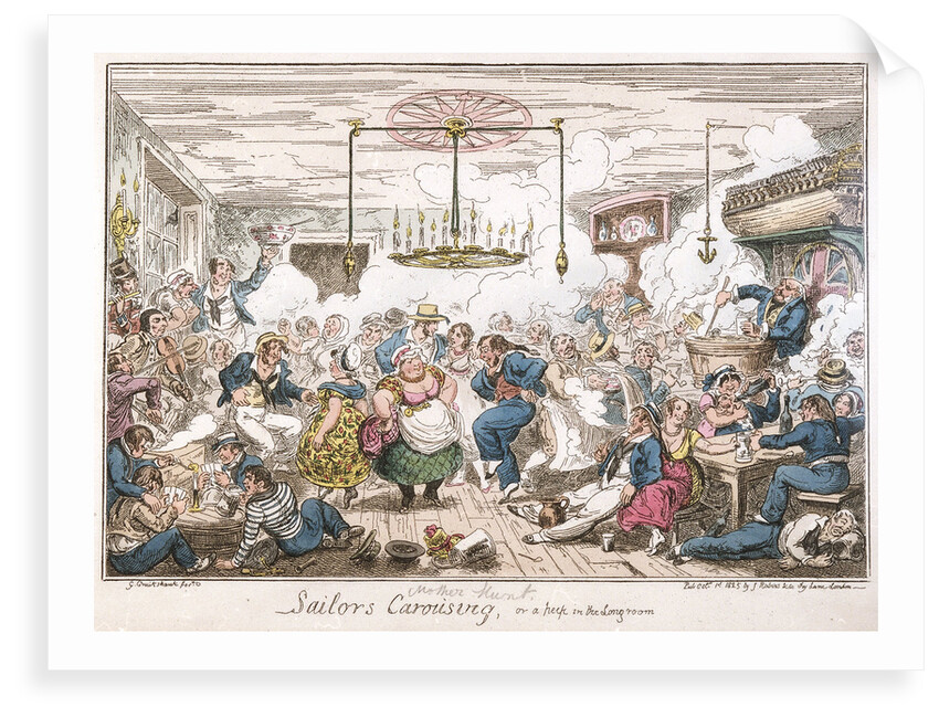 Sailors carousing, or a peep in the long room by George Cruikshank