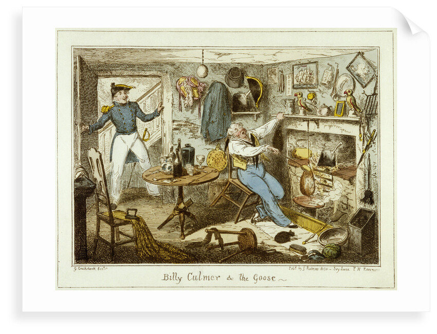 Billy Culmer & The Goose by George Cruikshank