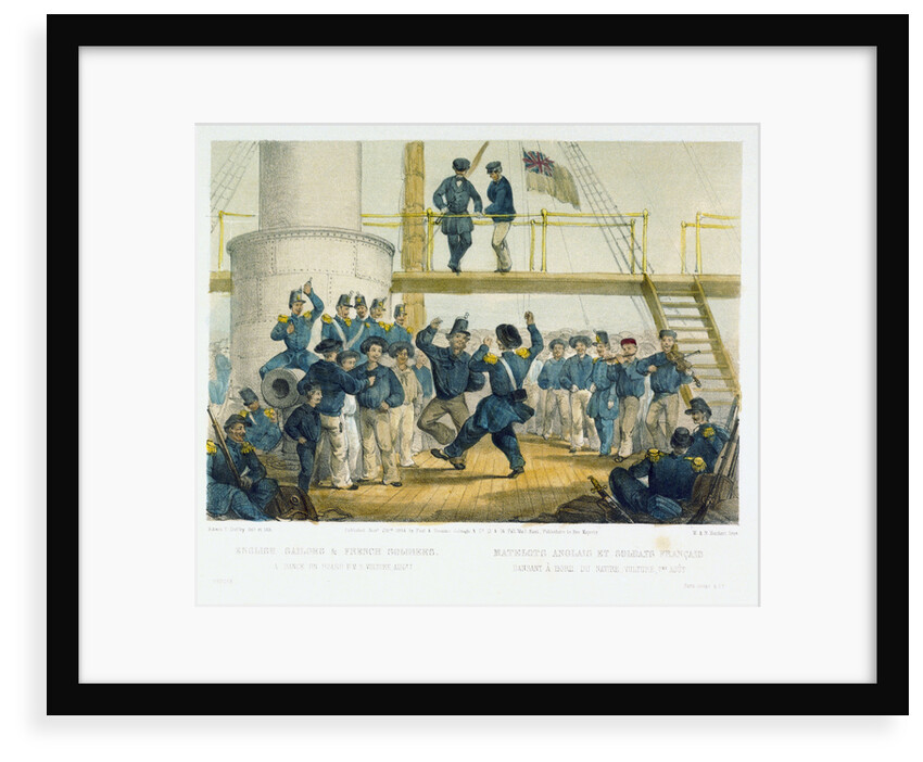 English sailors & French soldiers. A Dance on board HMS Vulture Augt 7' by Edwin Thomas Dolby