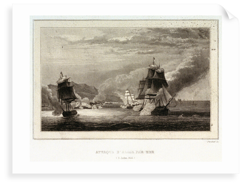 Attaque d' Alger par mer (3 Juillet 1830) by Pardinel