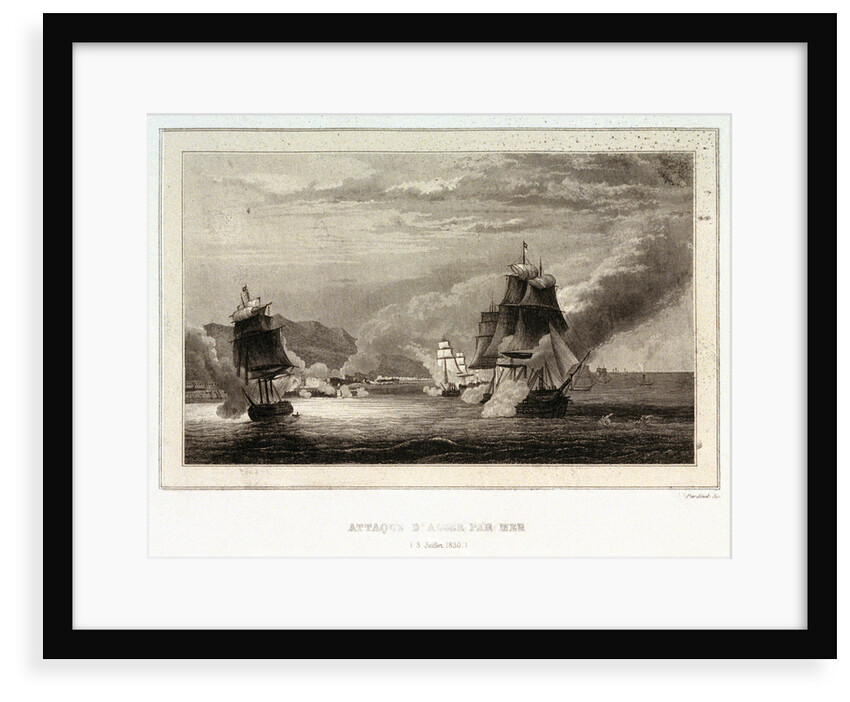 Attaque d' Alger par mer (3 Juillet 1830) by Pardinel