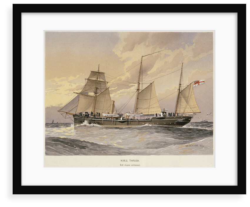 HMS 'Thrush', First class gunboat by W. Fred Mitchell