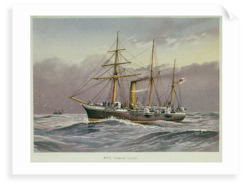 Sloop HMS 'Nymphe' under way by unknown
