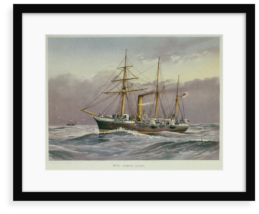 Sloop HMS 'Nymphe' under way by unknown