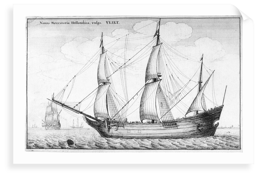 Navis Mercatoria Hollandica vulgo Vliet by Wenceslaus Hollar
