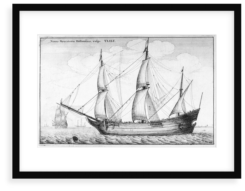Navis Mercatoria Hollandica vulgo Vliet by Wenceslaus Hollar