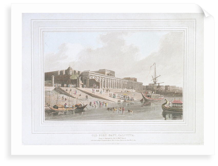 Old Fort Gaut, Calcutta, India by Thomas Daniell